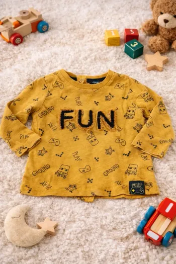 Pull bébé Kiabi 9 mois – motif fun – très mignon
