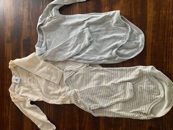 Lot 3 bodies manche longue petit bateau