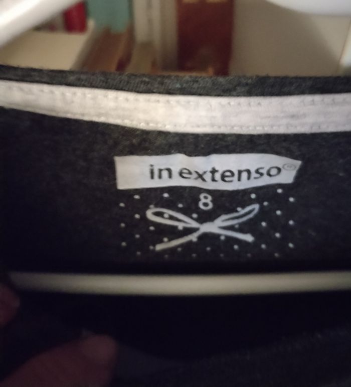 Haut manches longues gris écritures London à paillettes - photo numéro 2