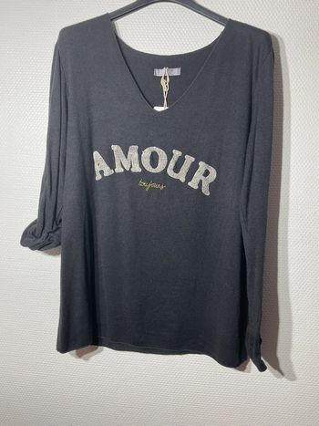 Pull « amour toujours » femme taille unique (36-40)- just me - neuf avec étiquette