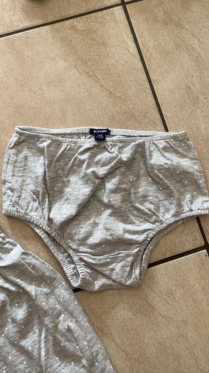 Robe a volants et à pois avec culotte assortie taille 2 ans - photo numéro 6
