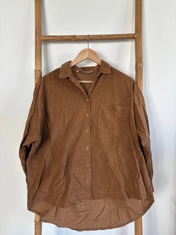 Chemise marron en velours zara taille M
