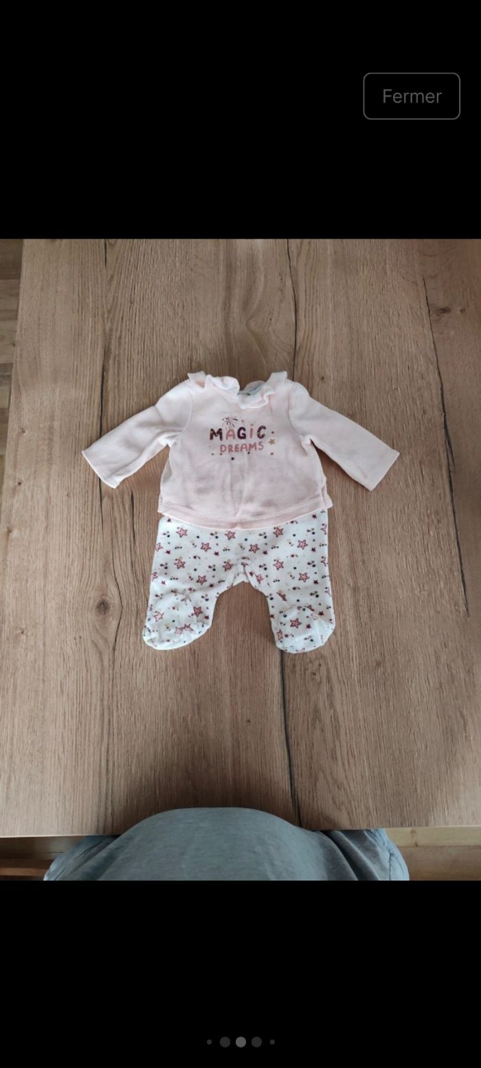 Lot de 3 pyjamas fille 1 mois  TAO - photo numéro 6