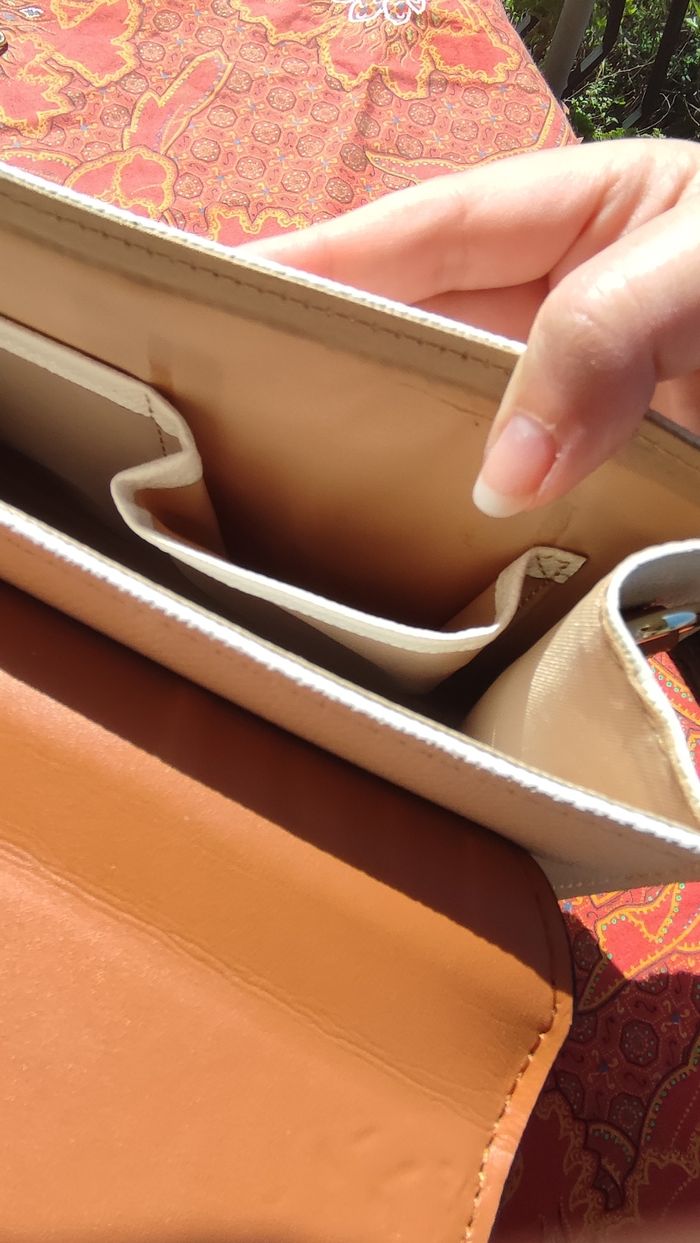 Sac bicolore camel & blanc - photo numéro 6