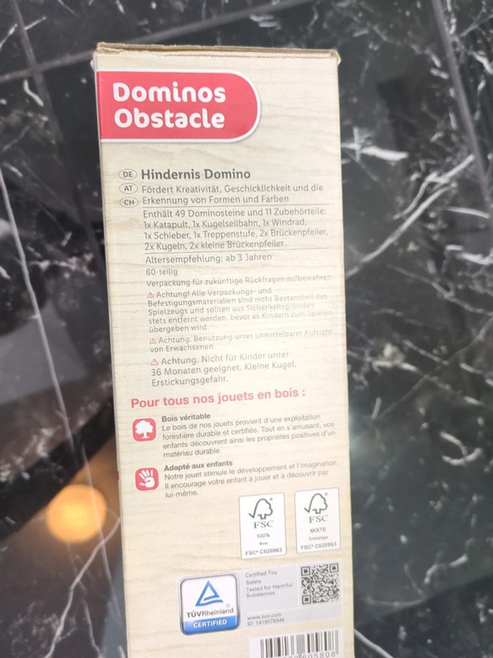 Jeu en bois domino obstacle complet - photo numéro 4