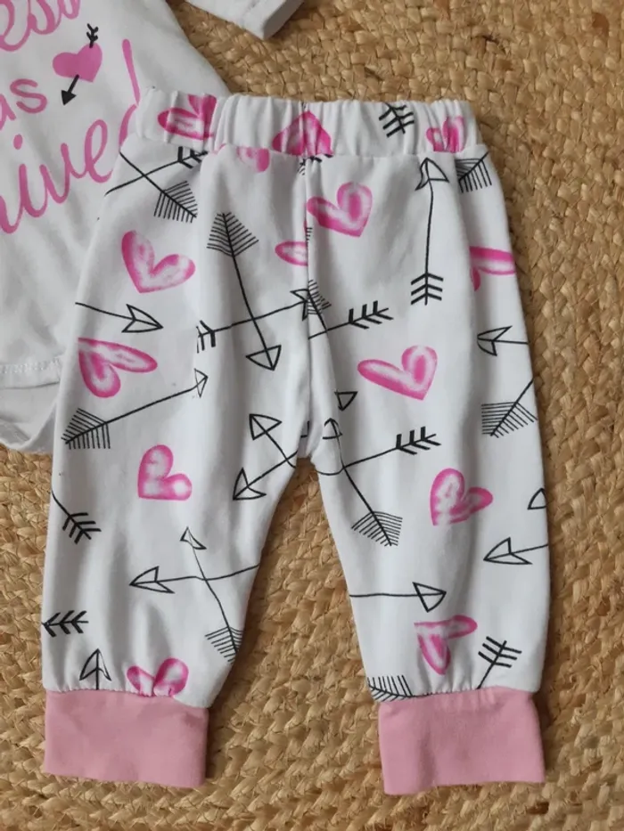 Ensemble body manches longues et pantalon 80 cm - photo numéro 2