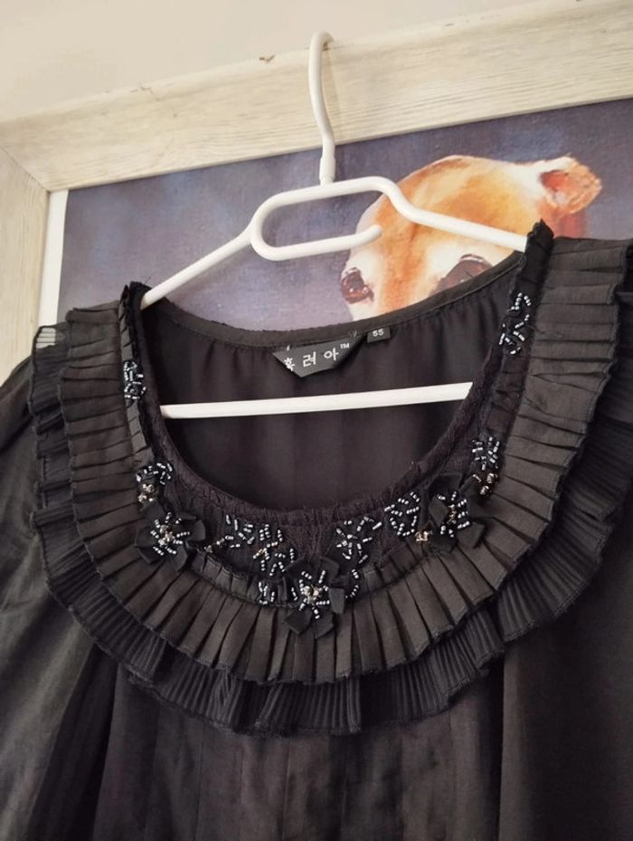 💕Robe Évasée Satin,Froufrous & Sequins T34/36💕 - photo numéro 18