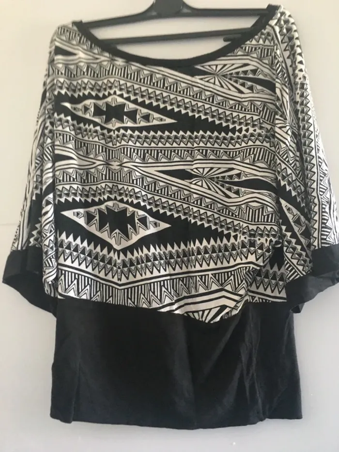 T-shirt Morgan 38 noir blanc graphique