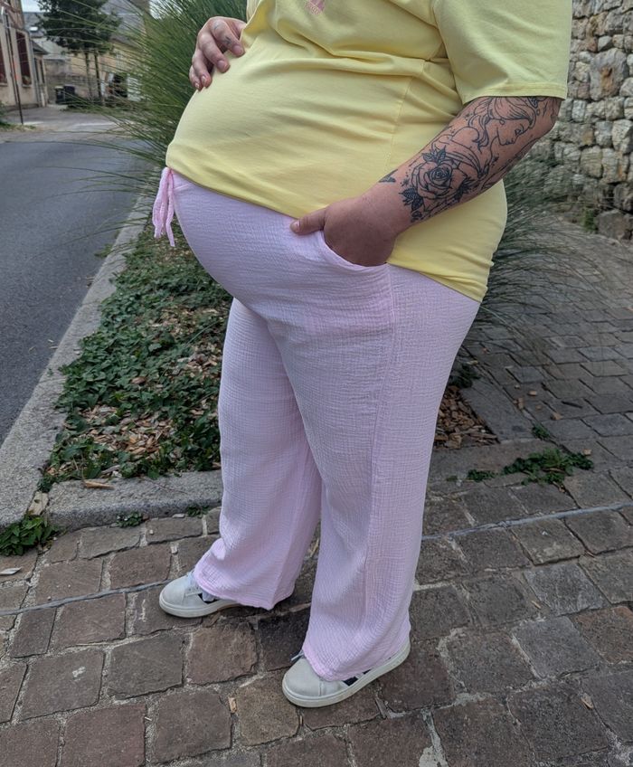 Pantalon gaze de coton Rio rose
TU - photo numéro 4