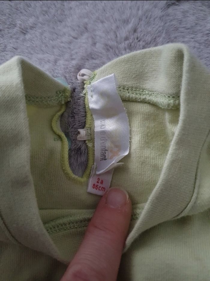 T.shirt manches longues vert clair Clayeux 2 ans - photo numéro 4