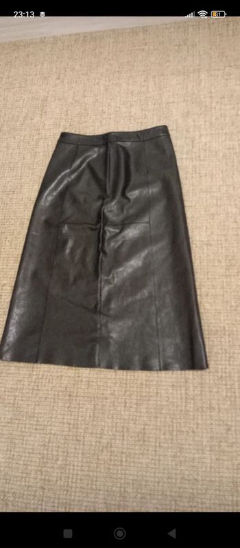 Jupe simili cuir taille s 