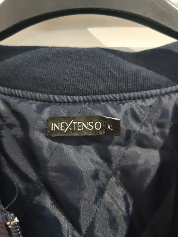 Veste bomber bleu marine à motifs – Nextenso – Taille XL - photo numéro 2