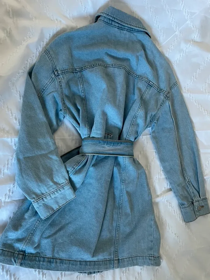 Robe en jean Denim Zara avec ceinture taille XS - photo numéro 18
