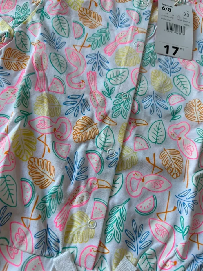 Jolie combishort pyjama 6-8 ans DPAM neuve - photo numéro 4