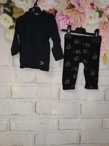 Ensemble noir doré 6mois