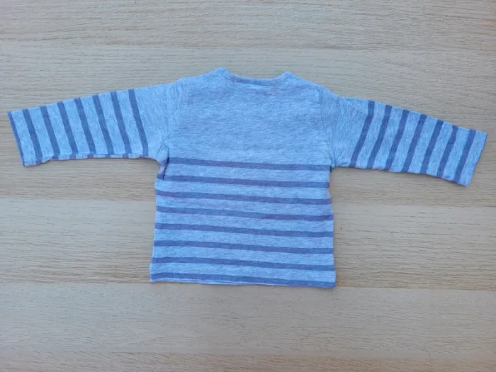 T-shirt manches longues filles 6 mois - photo numéro 2
