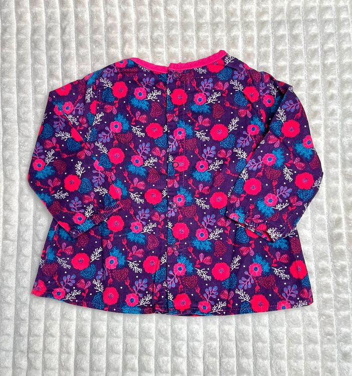 Blouse fille 9 mois en velours - photo numéro 3