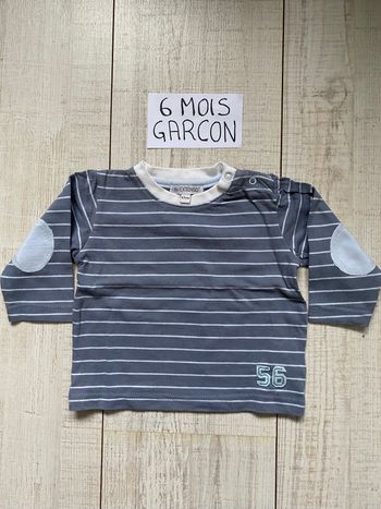 T-shirt à manches longues à rayures