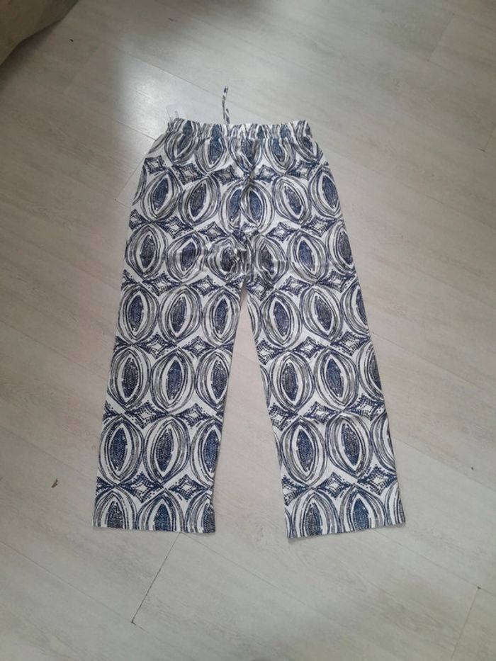 Pantalon large été à motifs neuf avec étiquette Cantarana - photo numéro 2