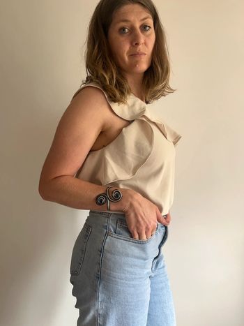 Bracelet noir et argenté