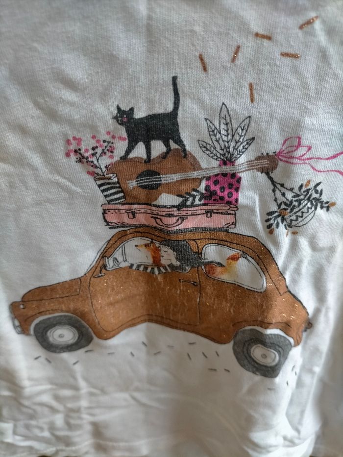 Ravissant tee shirt Catimini 4 ans - photo numéro 2