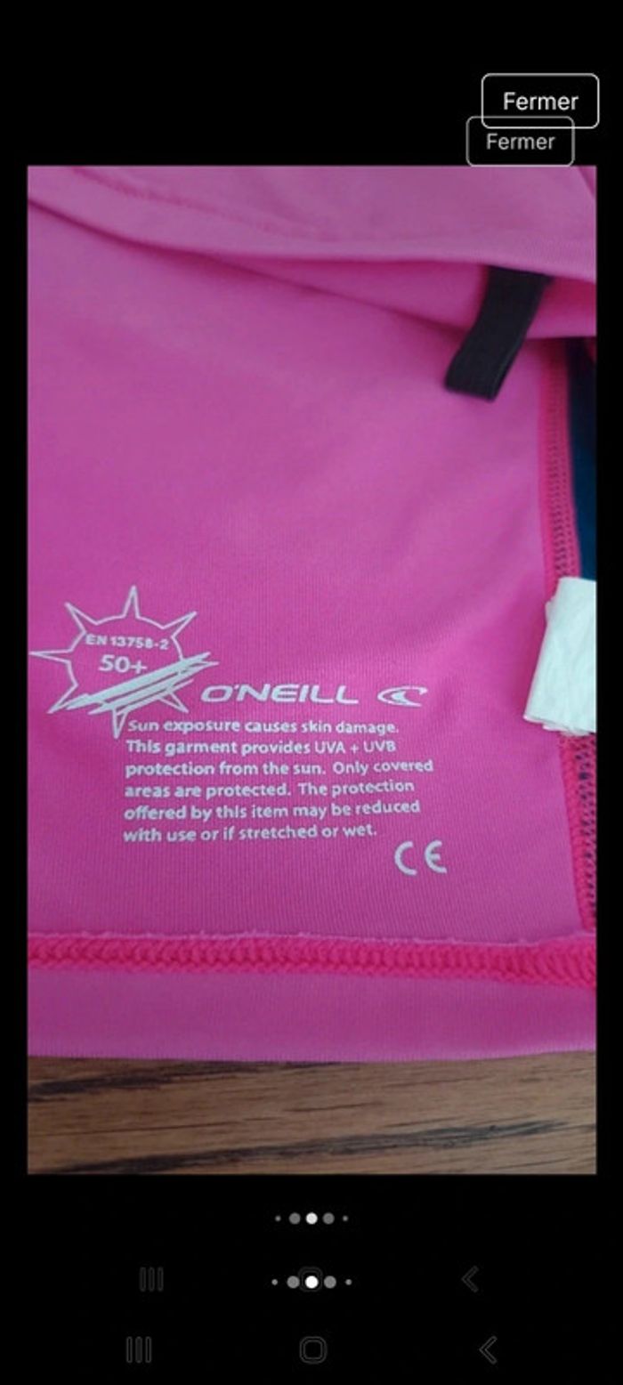 T-SHIRT protection 50+solaire O'neill UVB UVA - photo numéro 11
