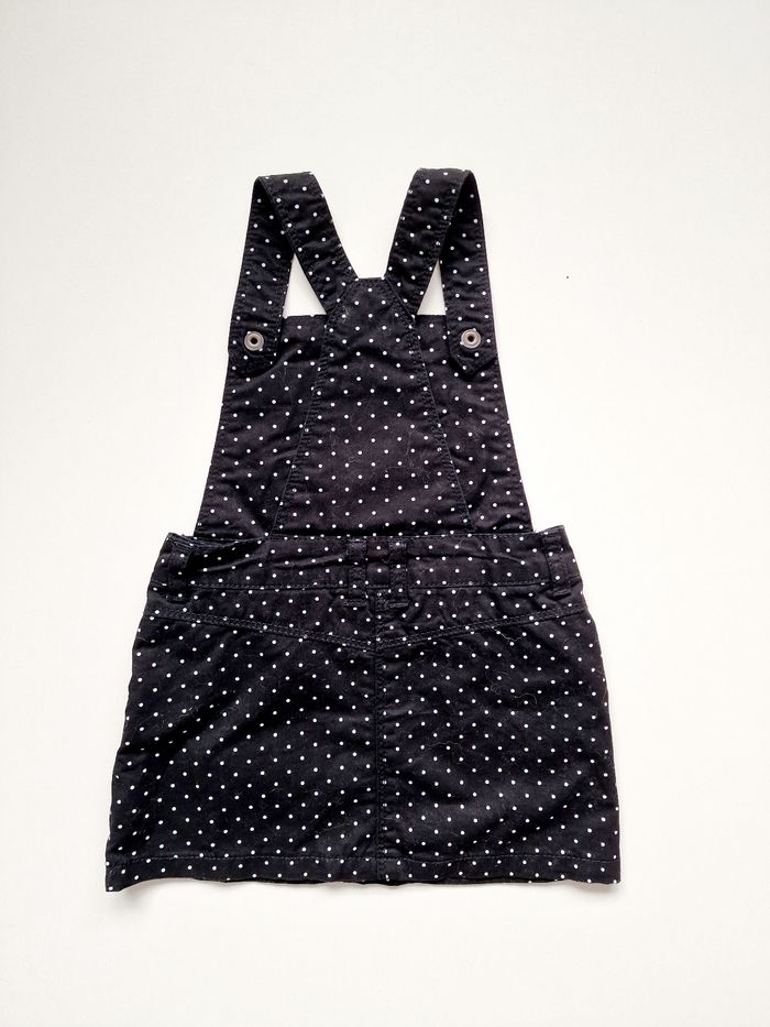 Kiabi - Robe salopette - Noir à pois blancs (18 mois) - photo numéro 2