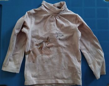 Tee shirt manches longues col roulé