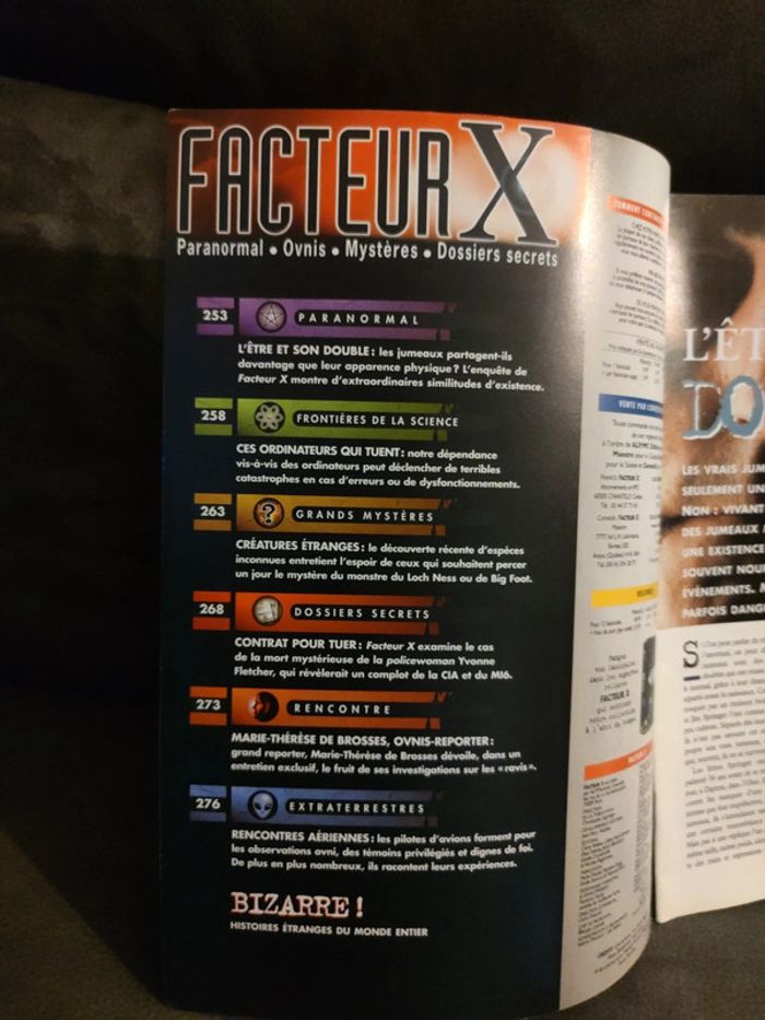 Magazine vintage mystère facteur X numéro 10 - photo numéro 3
