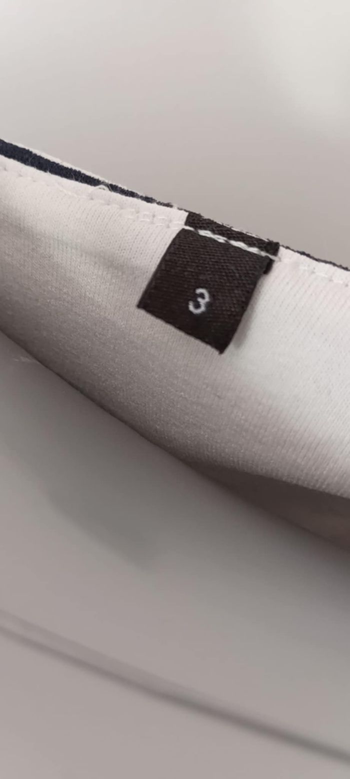 Blouse T-shirt Haut Top marinière manches 3/4 Taille 3 - photo numéro 10