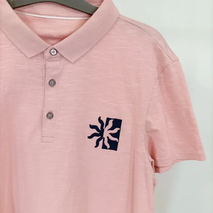 Polo Rose clair 100% coton - léger, Taille M - A398 - photo numéro 6