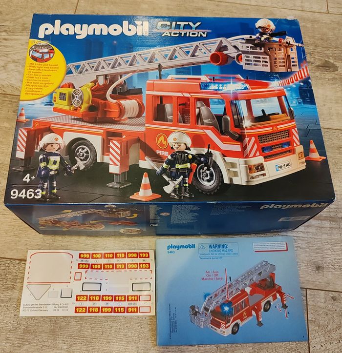 camion grande échelle pompier Playmobil - photo numéro 17