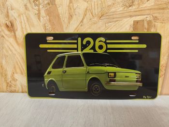 Plaque décorative Fiat 126
