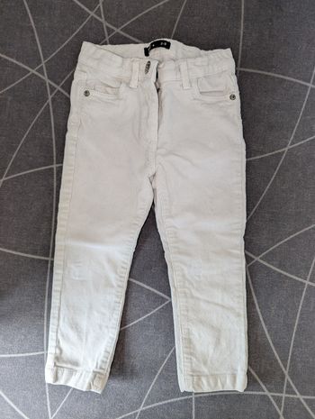 Pantalon blanc Tex 2/3 ans