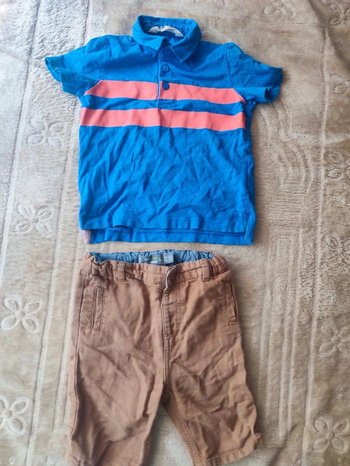 Tee-shirt H&M et bermuda Orchestra 2 ans