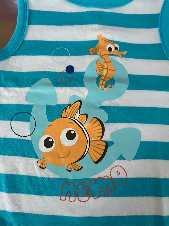 Combishort blanc/turquoise Nemo Disney 18 mois - photo numéro 4