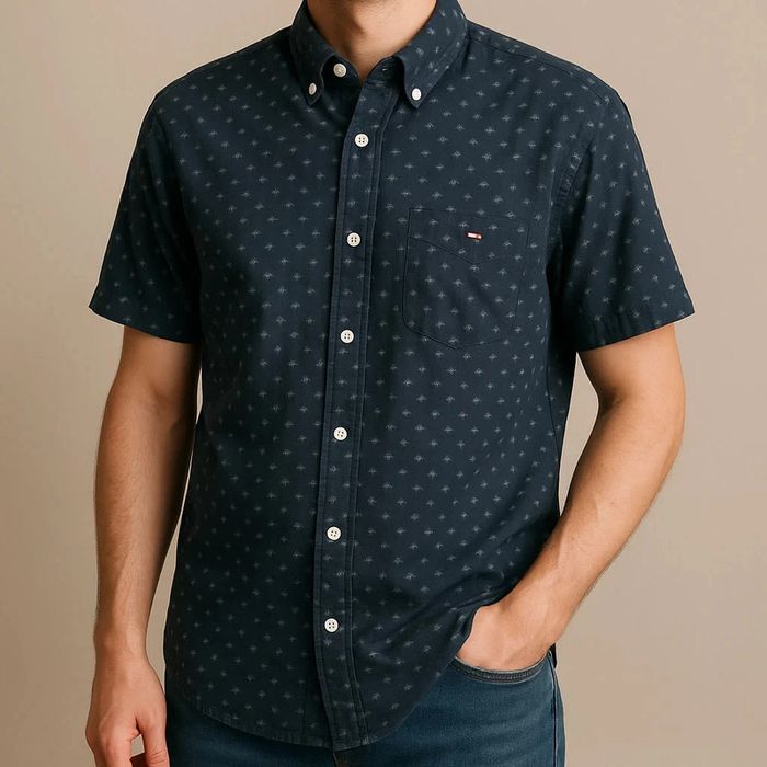 Chemise tommy hilfiger coton lin L