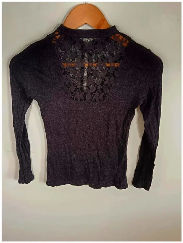 C28 blouse noir NafNaf S - photo numéro 2