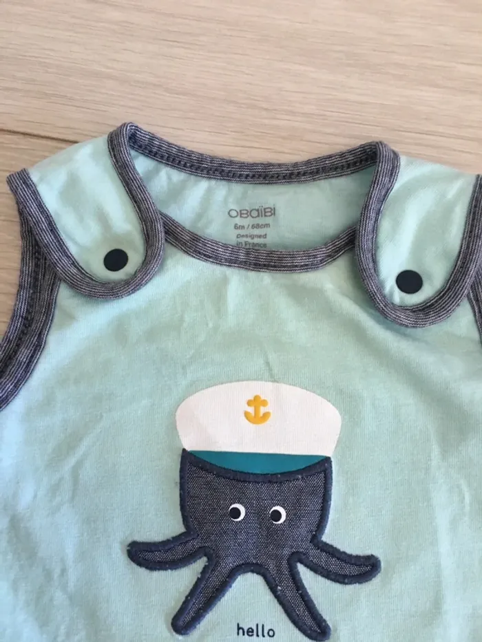 Barboteuse combishort 6 mois obaibi - photo numéro 3