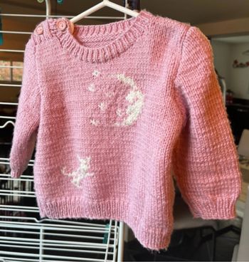 Pull tricoté main taille 12-18 mois