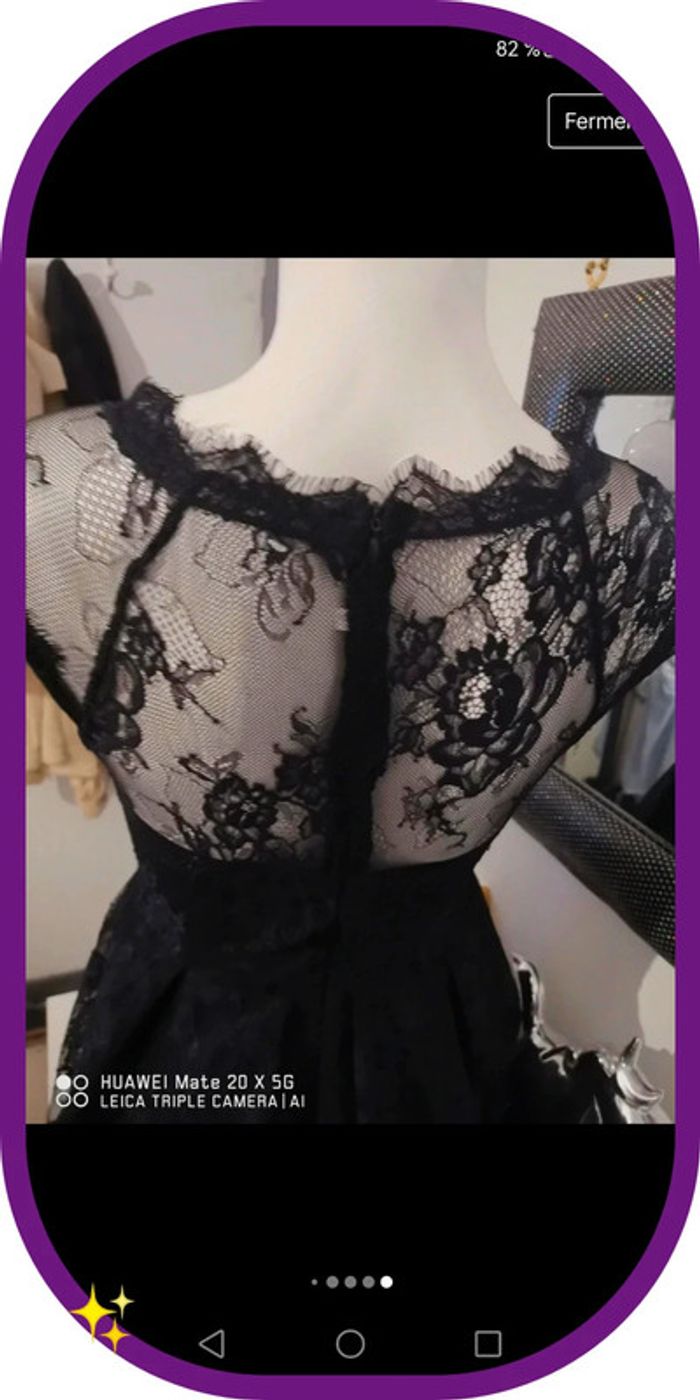 robe dentelle sabrina taille s noir - photo numéro 20