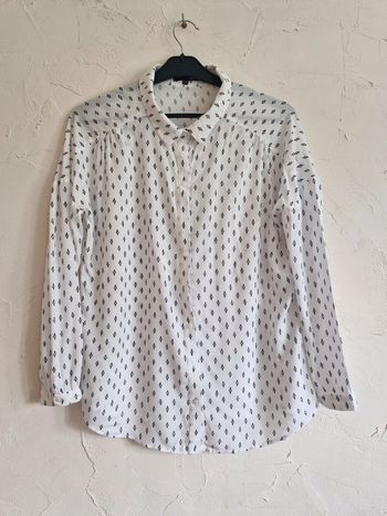 Chemisier blanc à motifs noirs Etam - Taille M