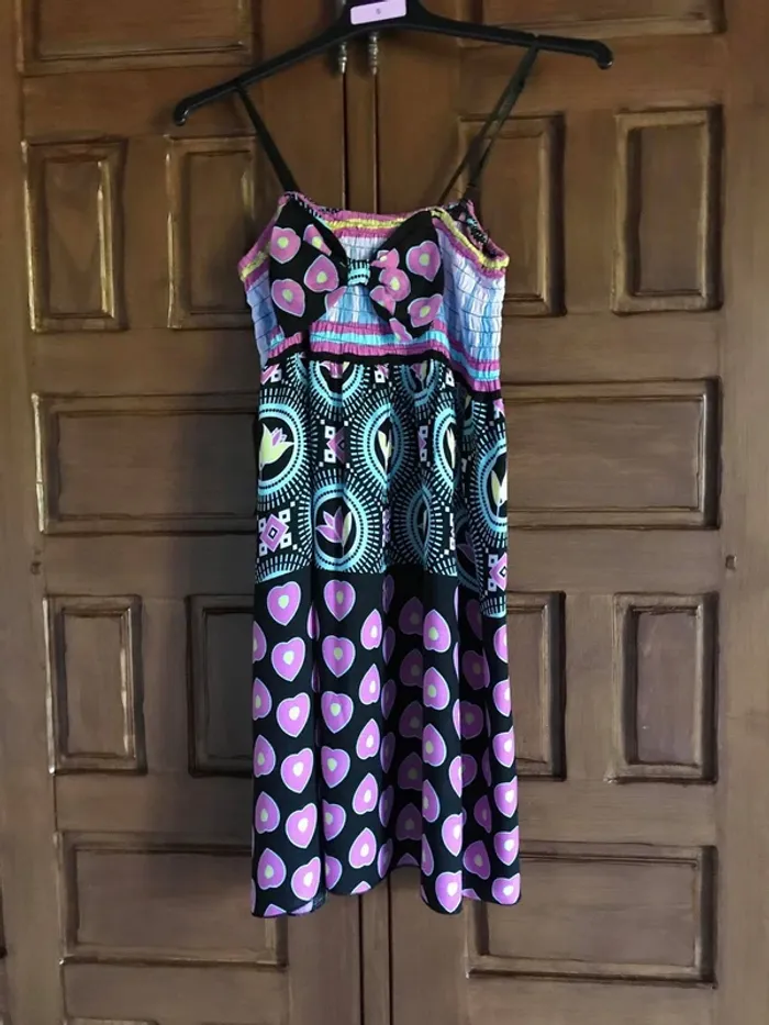 Robe 10 ans en coton imprimé fleuri