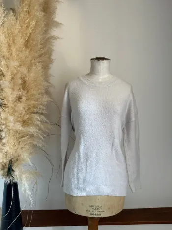 Pull blanc oversize Kiabi S/M