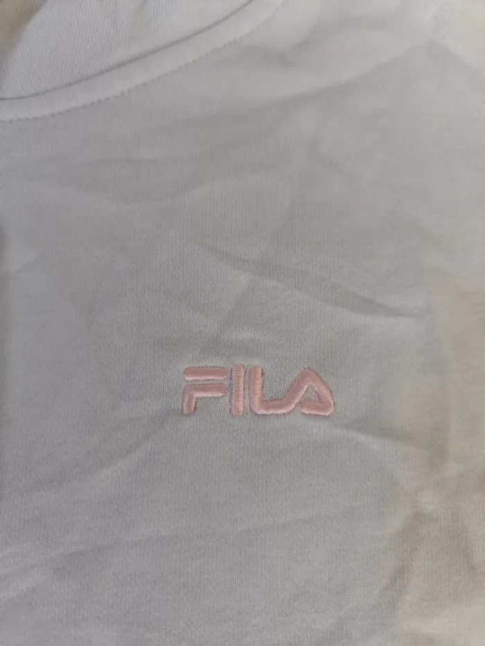 Sweat capuche unisexe L Fila rose avec logo brodé rose excellent état - photo numéro 6