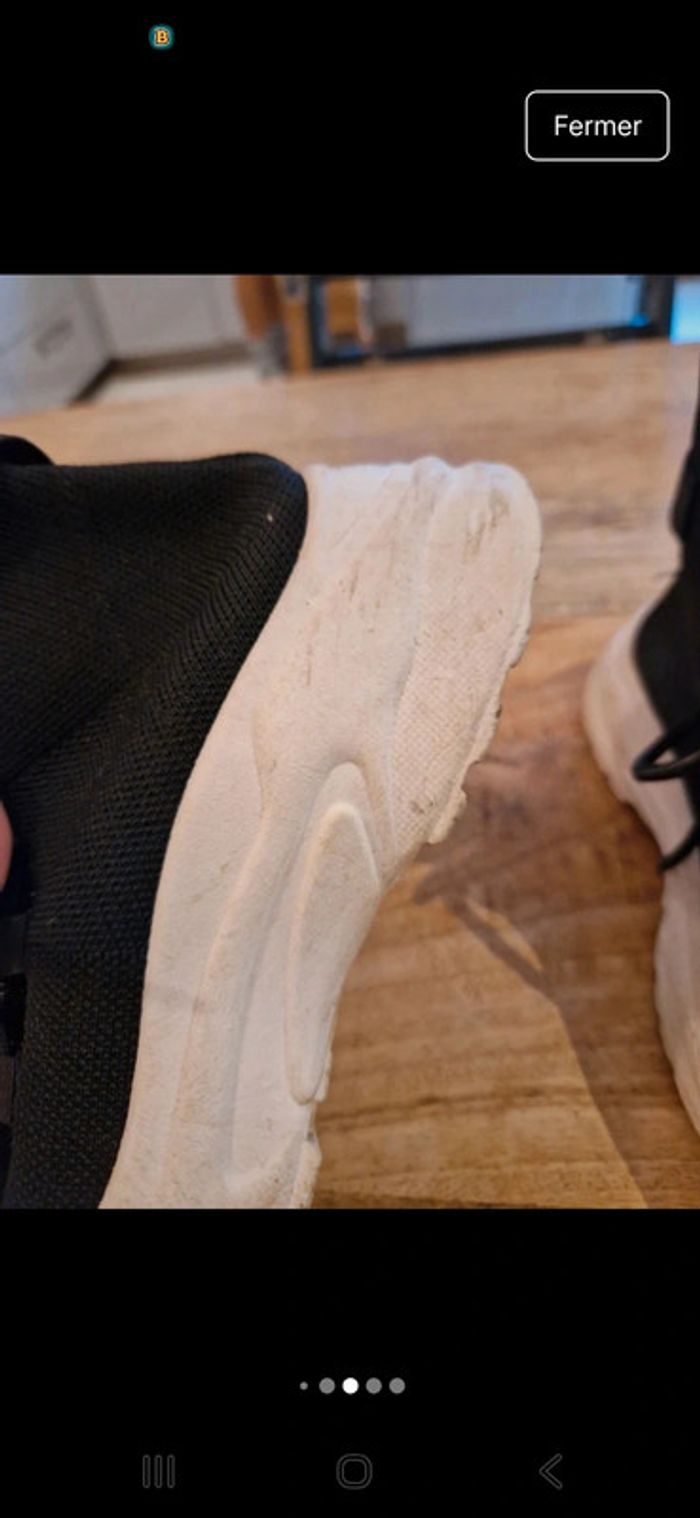 Baskets chaussettes noires – Taille 38 (convient plutôt à un 37) - photo numéro 6