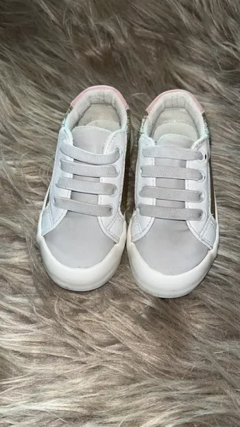 Basket Cotton on t22 doré , blanche et rose