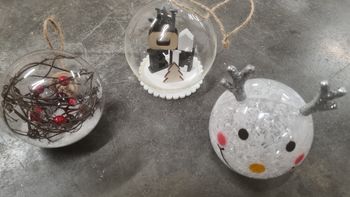 Lot de 3 boules de Noël fantaisie