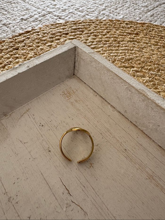 Bague dorée acier inoxydable - photo numéro 5