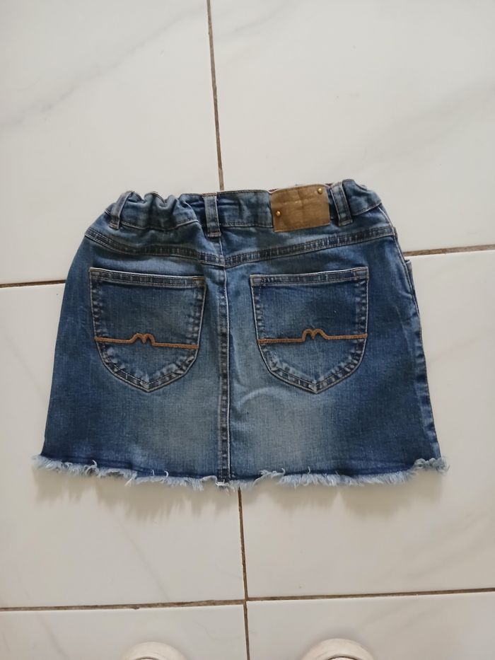 Jupe jean fille taille 9/10 ans marque mango couleur bleu - photo numéro 8